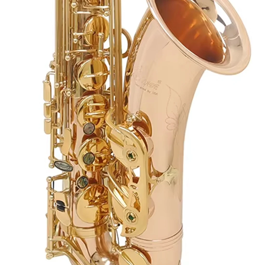 Hot Selling Rose Gold Saxophone Bb Tenor Saxophone Phosphorous Copper Musical Instrument Professional with Case Brush Trimmer