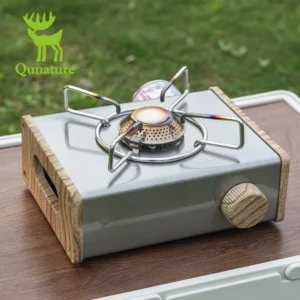 Qunature Outdoor Portable Cassette Stove Camping Cookware Multiple firepower Gas Stove for Tea Brewing Household & Camping Use