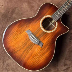 Free Shipping Brown K24 Acoustic Guitar Rosewood Side and Back Panels 6 Strings Enclosed Tuning Machines for Live Performances