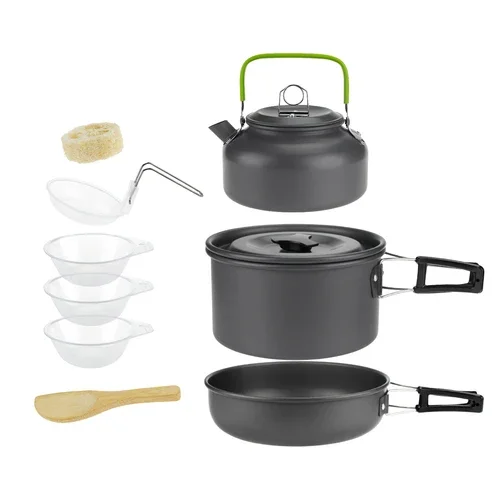 Camping Cookware Set for 1-7 Persons, Lightweight and Portable Pot and Pan with Carrying Bag, Perfect for Outdoor Camping - Image 9
