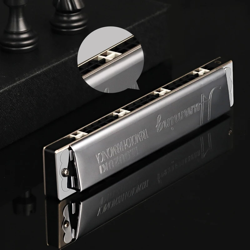 SUZUKI SU-21 Humming Tremolo Harmonica Key of C 21 Holes Polyphonic Mouth Organ For Adults, Professionals and Students - Image 5