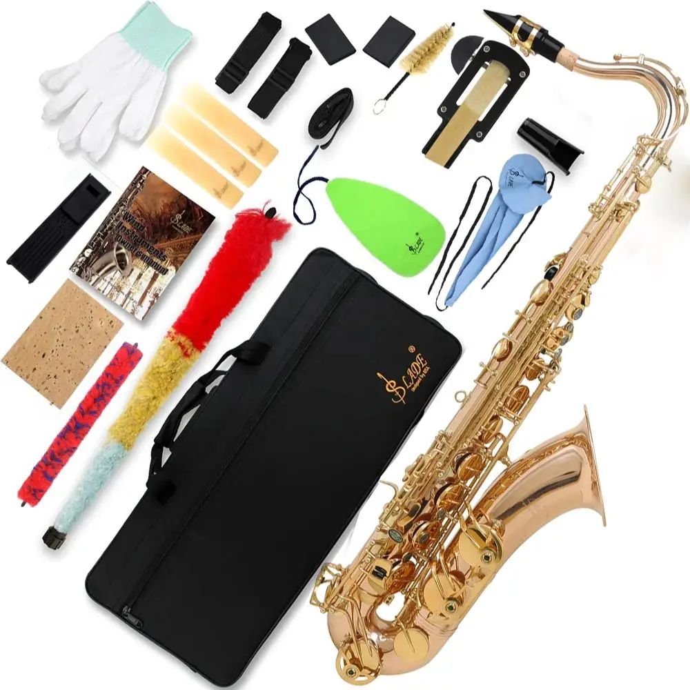 Hot Selling Rose Gold Saxophone Bb Tenor Saxophone Phosphorous Copper Musical Instrument Professional with Case Brush Trimmer - Image 7