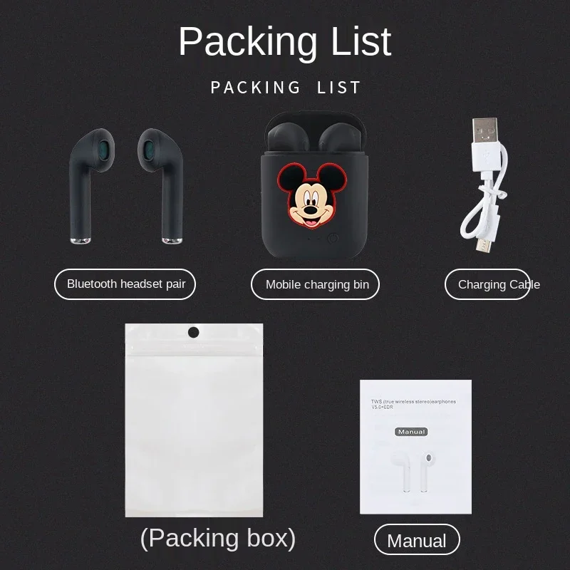 New Disney Wireless Bluetooth Earphones I7 Mini2 Binary Stereo Exercise 5.0 Sports Mini Bluetooth Phone for Xiaomi Huawei iPhone - Image 20