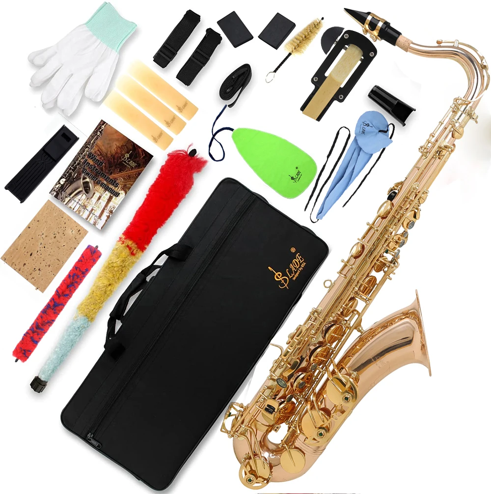 Hot Selling Rose Gold Saxophone Bb Tenor Saxophone Phosphorous Copper Musical Instrument Professional with Case Brush Trimmer - Image 2