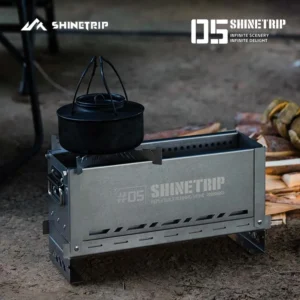 ShineTrip Outdoor Portable Cookware Stainless Steel Outdoor Camping IGT Semi-Unit Secondary Burning Incinerator Collapsible