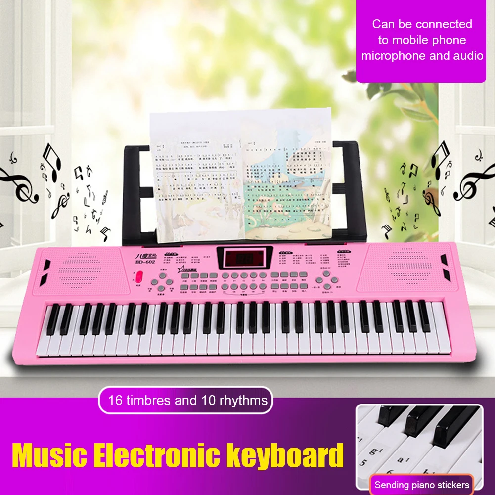 61-Key Piano Digital Music Electronic Keyboard Portable Professional Big Musical Keyboard Synthesizer Instrument Educational - Image 4