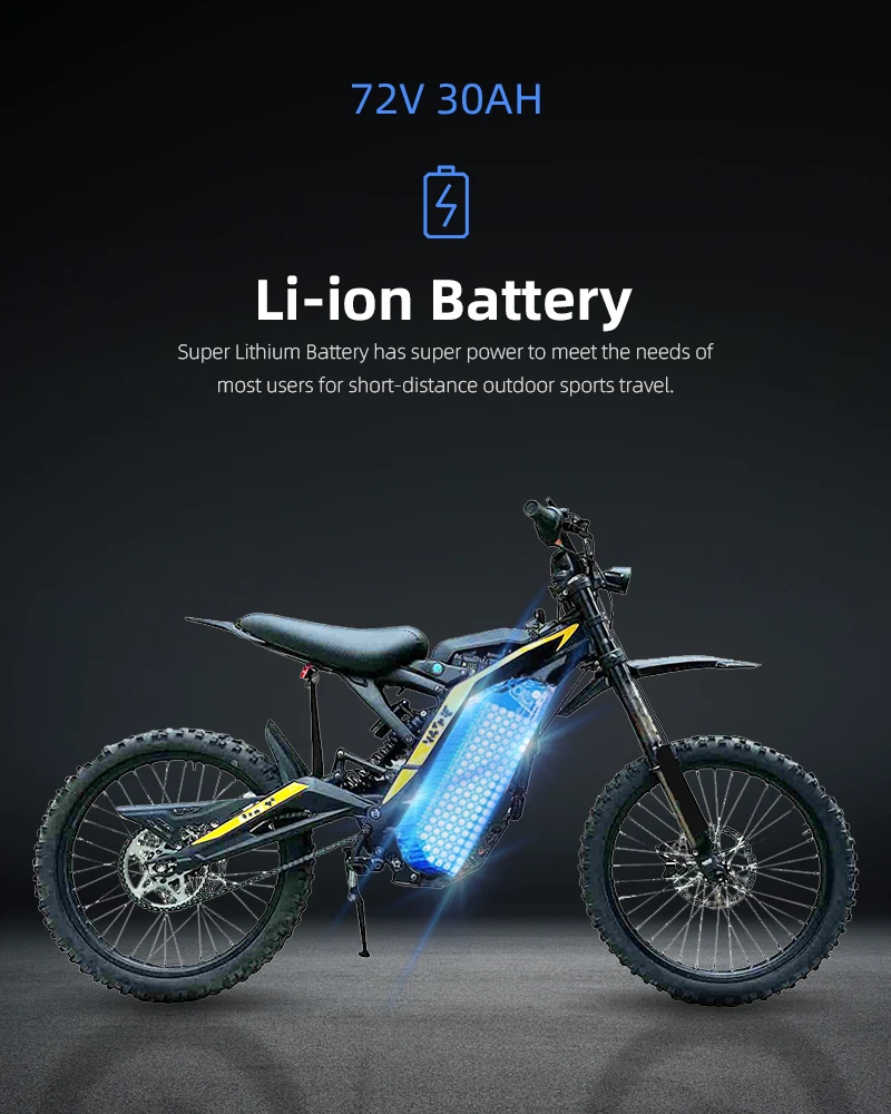 FREEGO Electric Dirt Bike 8000W 72V battery N1 Off Road Electric Motorcycle 19" Fat Tire Full Suspension LCD Display E Motorbike - Image 3