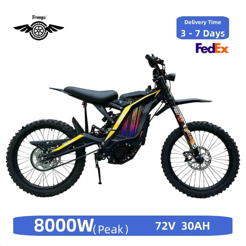 FREEGO Electric Dirt Bike 8000W 72V battery N1 Off Road Electric Motorcycle 19" Fat Tire Full Suspension LCD Display E Motorbike - Image 7