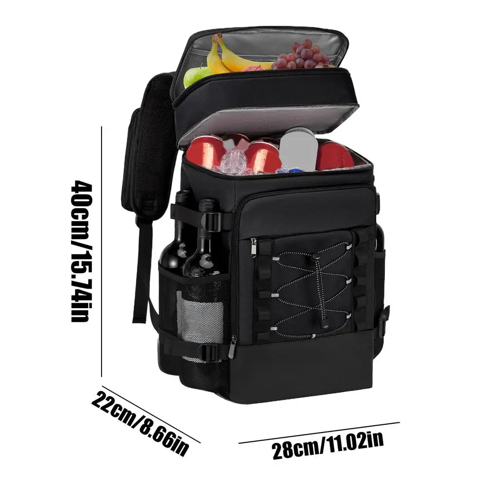 Backpack Cooler Large Capacity Portable Ice Chest Backpack Reusable Portable Soft Ice Box Tote Cooling Bag for Camping Travel - Image 7