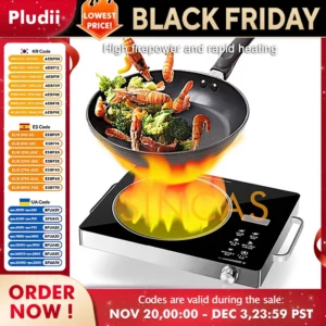 110V-220V High-power 2200W Electric Ceramic Stove Intelligent Induction Cooker Electromagnetic Stove Adjustable Temperature