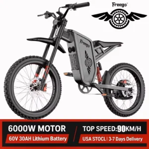 Freego X2 Pro Electric Motorcycle for Adults 6000W Motors 1800wh Lithium Battery 7 Speed 50MPH Off Road Ebike + 2 Year Warranty
