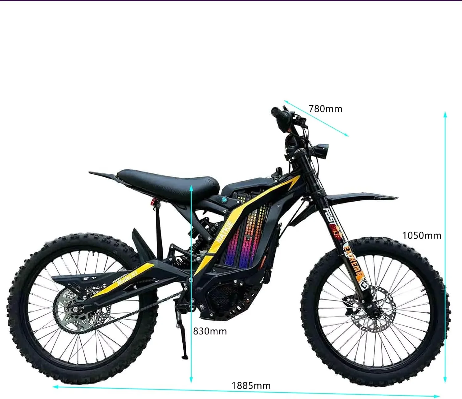 FREEGO Electric Dirt Bike 8000W 72V battery N1 Off Road Electric Motorcycle 19" Fat Tire Full Suspension LCD Display E Motorbike - Image 6