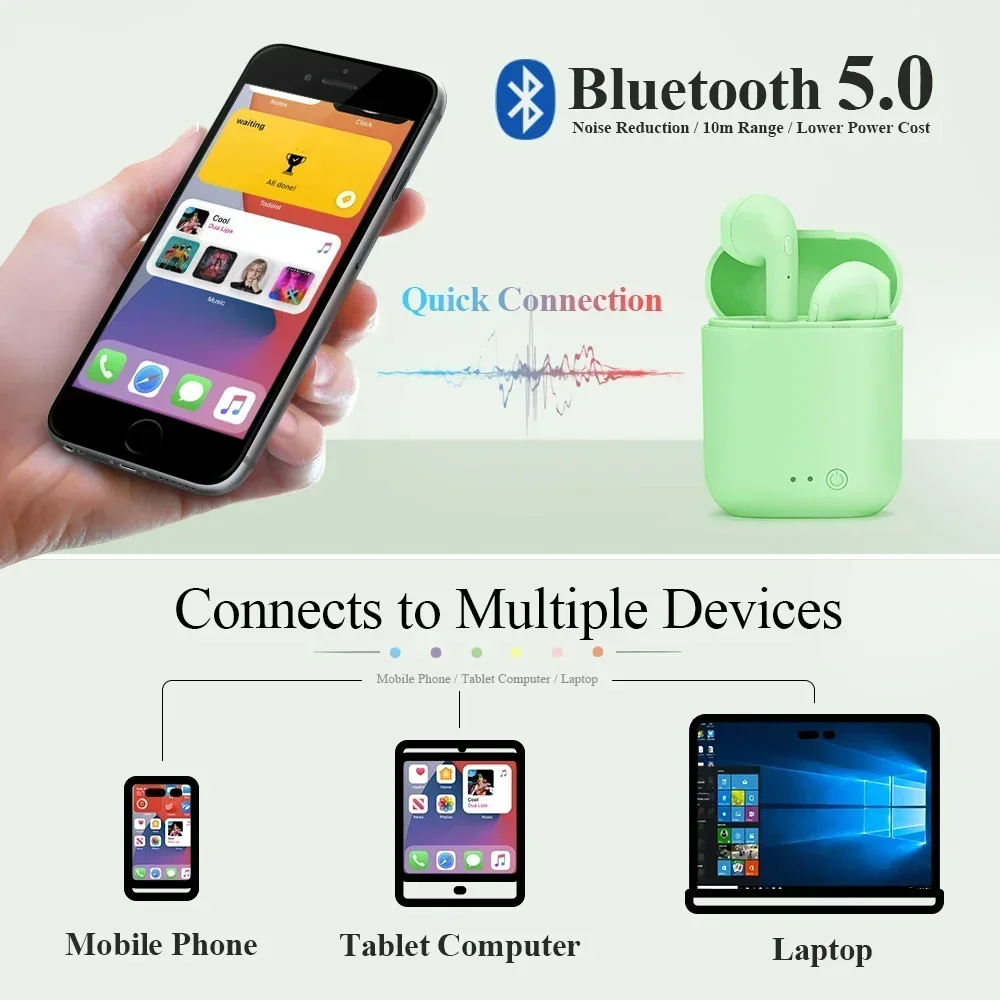 New Disney Wireless Bluetooth Earphones I7 Mini2 Binary Stereo Exercise 5.0 Sports Mini Bluetooth Phone for Xiaomi Huawei iPhone - Image 2