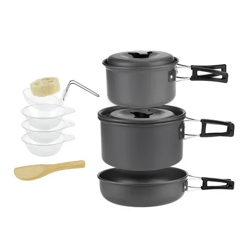 Camping Cookware Set for 1-7 Persons, Lightweight and Portable Pot and Pan with Carrying Bag, Perfect for Outdoor Camping - Image 10
