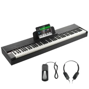 SucceBuy Weighted Digital Piano 88 Key Fully Weighted Keys Electric Piano Keyboard & Speakers 200 Tones & Rhythms for Beginner