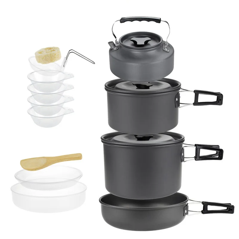 Camping Cookware Set for 1-7 Persons, Lightweight and Portable Pot and Pan with Carrying Bag, Perfect for Outdoor Camping - Image 11