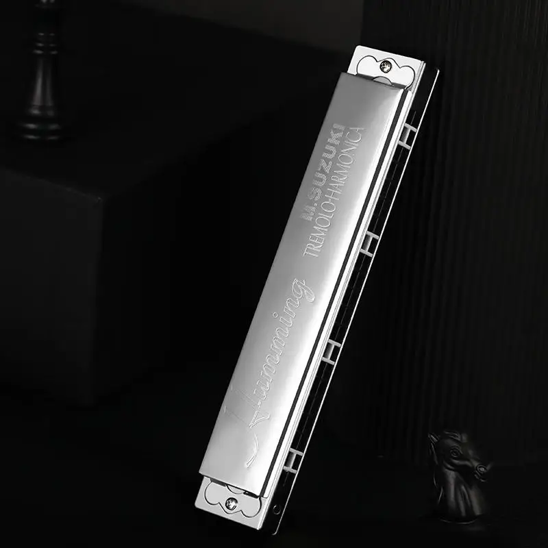 SUZUKI SU-21 Humming Tremolo Harmonica Key of C 21 Holes Polyphonic Mouth Organ For Adults, Professionals and Students - Image 6
