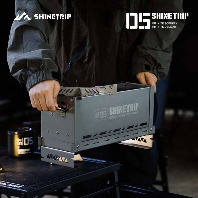 ShineTrip Outdoor Portable Cookware Stainless Steel Outdoor Camping IGT Semi-Unit Secondary Burning Incinerator Collapsible - Image 5