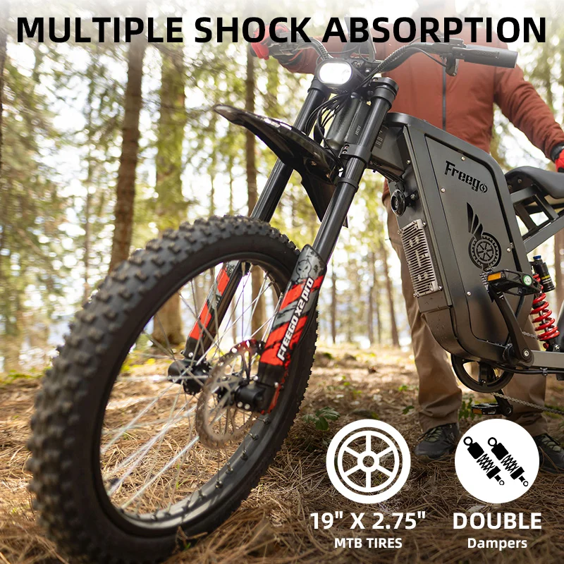 Freego X2 Pro Electric Motorcycle for Adults 6000W Motors 1800wh Lithium Battery 7 Speed 50MPH Off Road Ebike + 2 Year Warranty - Image 3