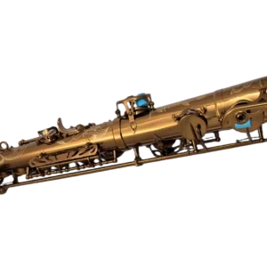 2025  Straight Alto Saxophone – Champagne Gold Lacquer | High F# Key | Warm, Open Sound
