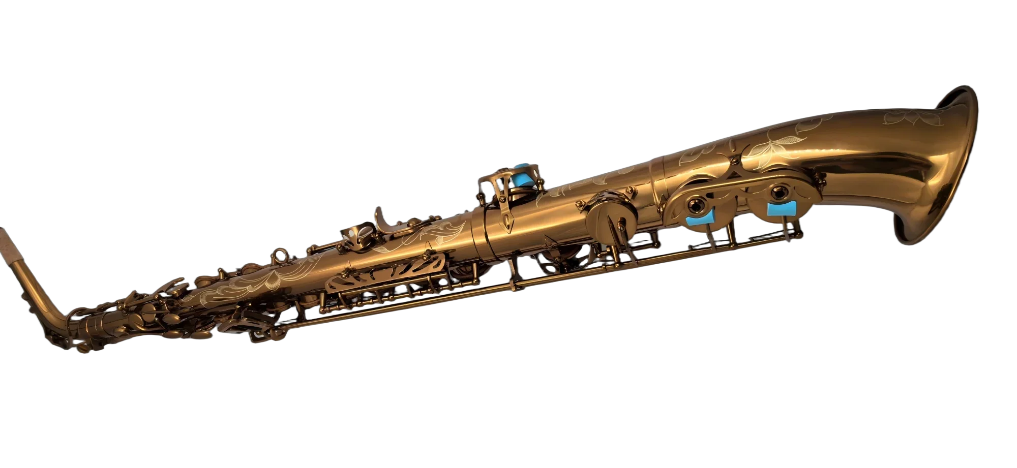2025 Straight Alto Saxophone – Champagne Gold Lacquer | High F# Key | Warm, Open Sound