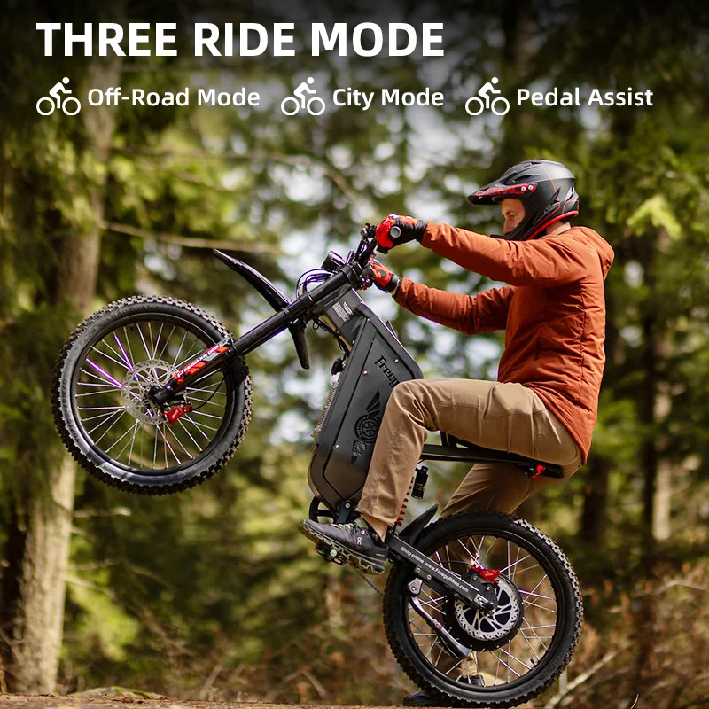 Freego X2 Pro Electric Motorcycle for Adults 6000W Motors 1800wh Lithium Battery 7 Speed 50MPH Off Road Ebike + 2 Year Warranty - Image 5