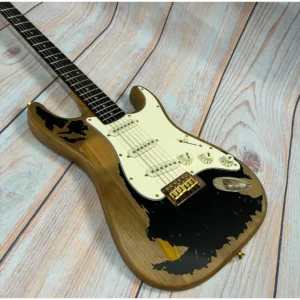 New Arrival Brown Electric Guitar Fixed Bridge SSS Pickups Quality Craftsmanship Christmas Gifts for Beginners and Professionals