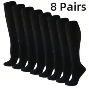 8 pairs  compression socks for women and men-running, cycling, soccer, basketball sports socks, Mother's Day and Christmas gifts