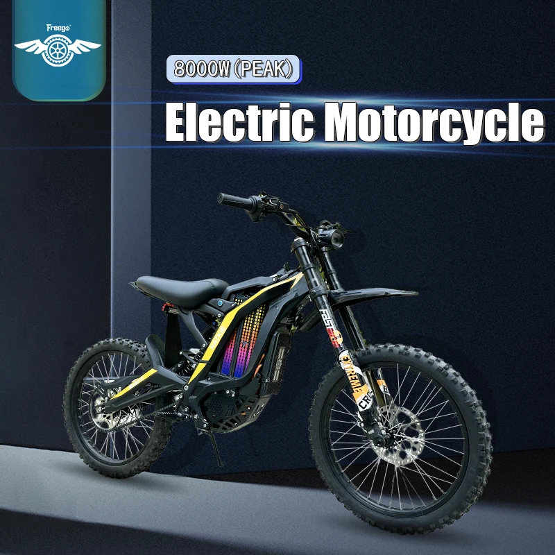 FREEGO Electric Dirt Bike 8000W 72V battery N1 Off Road Electric Motorcycle 19" Fat Tire Full Suspension LCD Display E Motorbike - Image 2