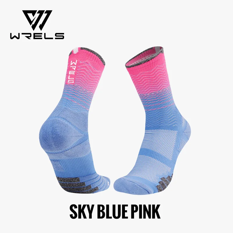 WRELS Socks Athletic Cushion Moisture Wicking Sports Socks Thickening Towel Bottom Sweat Absorbing Shock-absorbing Running Socks - Image 9