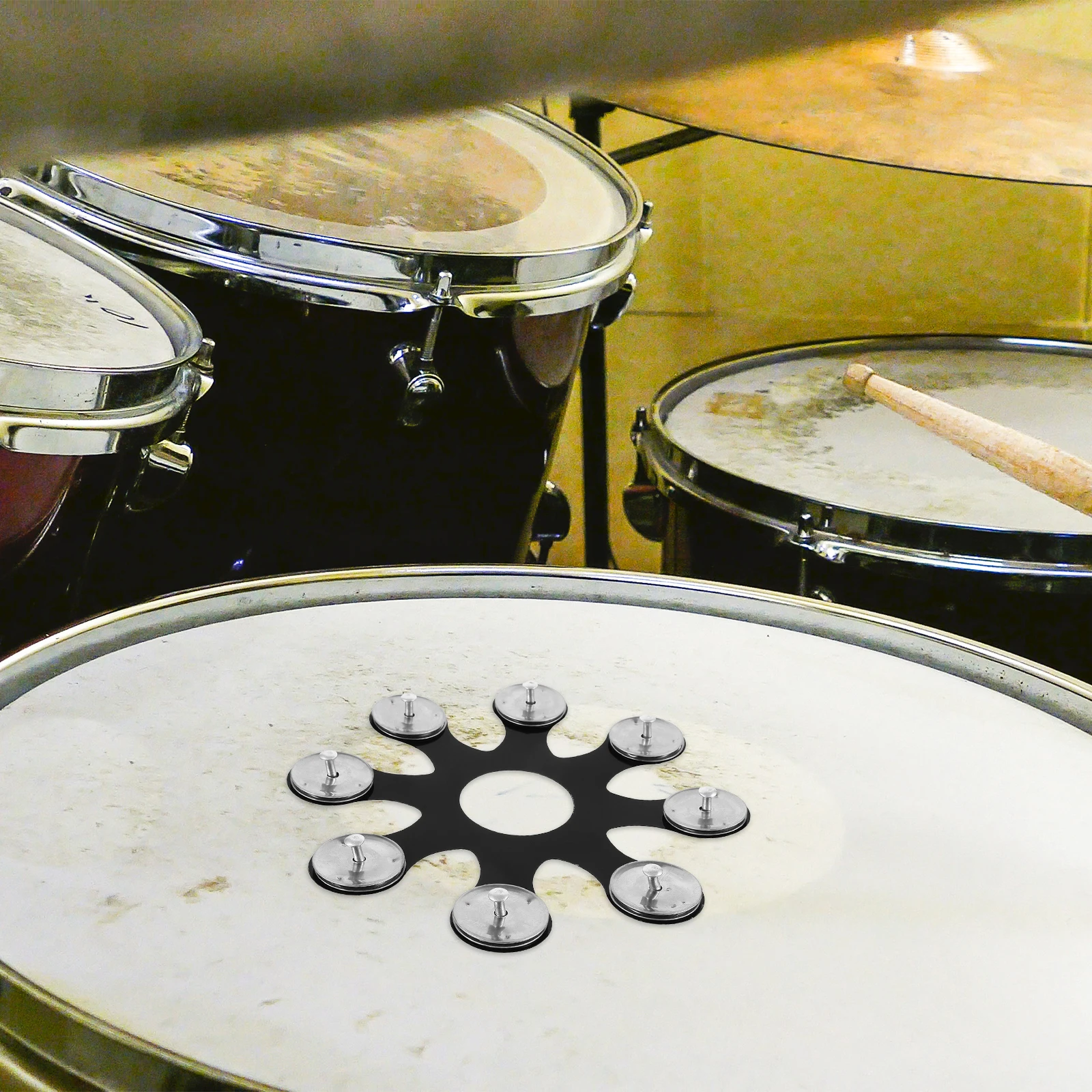 Rings and Cymbals Accessory Tambourine for Drums Adults Hihat Bell Tambourines Octopus - Image 4