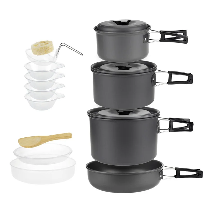 Camping Cookware Set for 1-7 Persons, Lightweight and Portable Pot and Pan with Carrying Bag, Perfect for Outdoor Camping - Image 12