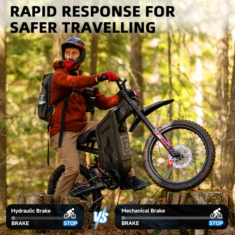 Freego X2 Pro Electric Motorcycle for Adults 6000W Motors 1800wh Lithium Battery 7 Speed 50MPH Off Road Ebike + 2 Year Warranty - Image 6