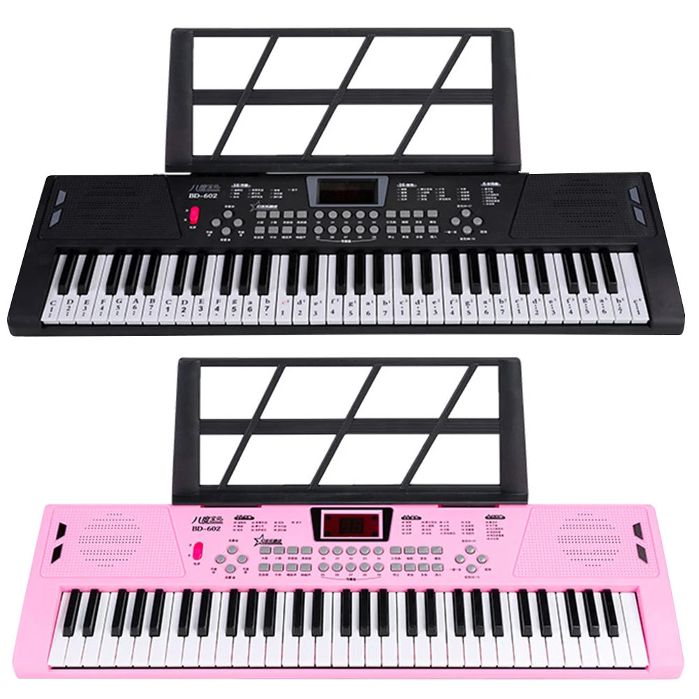 61-Key Piano Digital Music Electronic Keyboard Portable Professional Big Musical Keyboard Synthesizer Instrument Educational