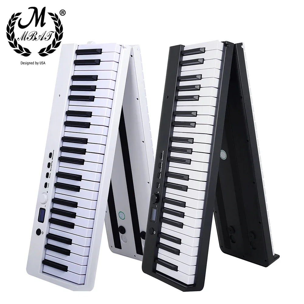 M MBAT 88 Keys Electronic Piano Keyboard Portable Electronic Organ MIDI Output Rechargeable Battery with Sustain Pedal Piano Bag - Image 4