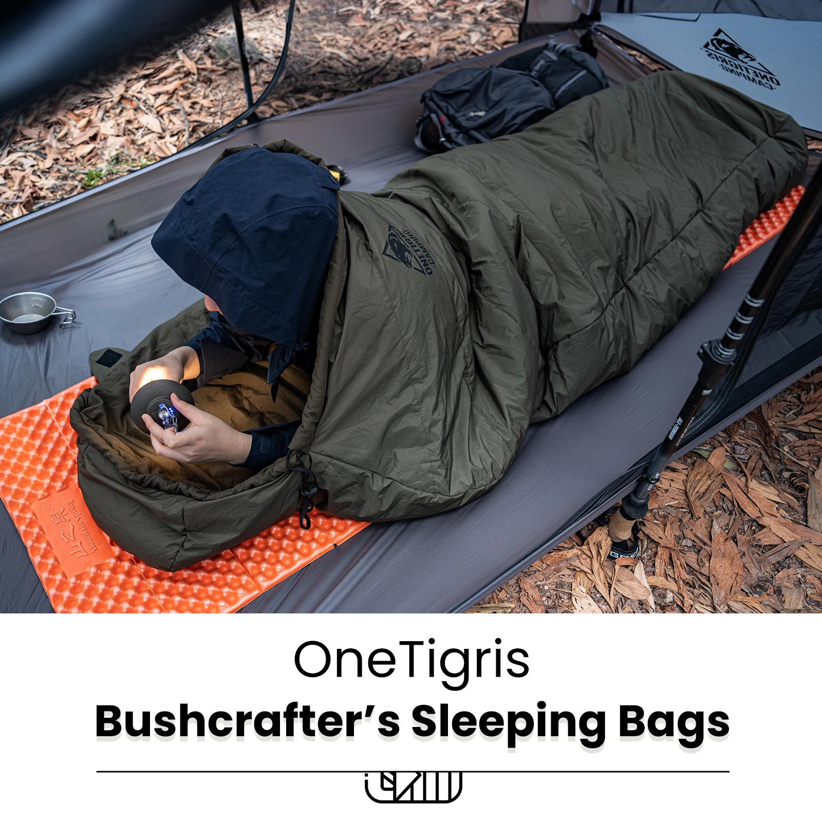 OneTigris Bushcrafter’s Sleeping Bags Tactical Styled Mummy Sleeping Bag for Camping Bushcrafting Backpacking Hiking Survival - Image 2