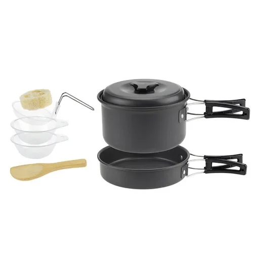 Camping Cookware Set for 1-7 Persons, Lightweight and Portable Pot and Pan with Carrying Bag, Perfect for Outdoor Camping - Image 7