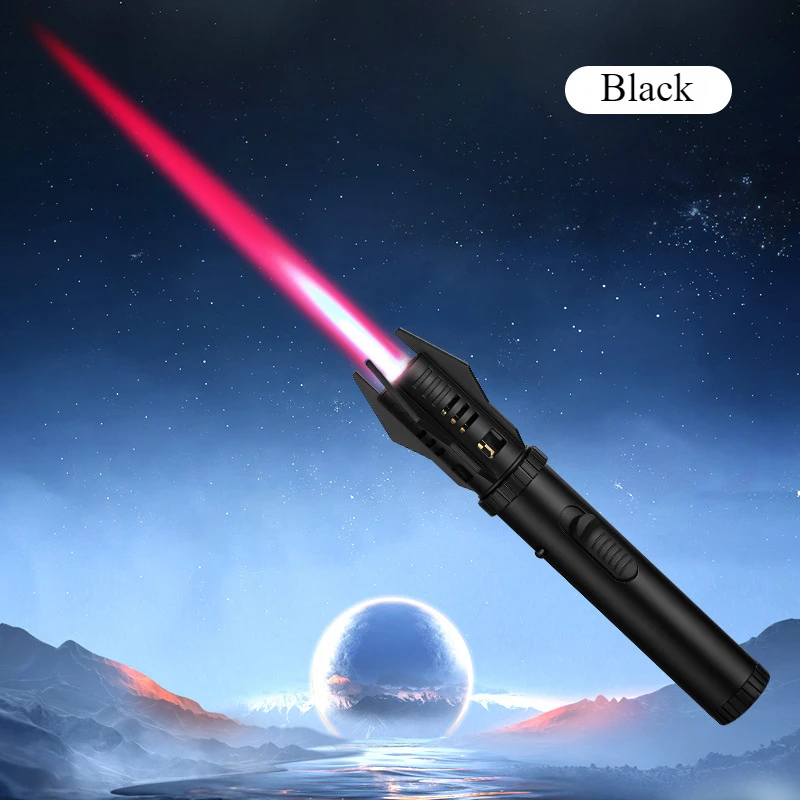 Windproof Torch Butane Gas Lighter Adjustable Flame Candles Lighter with Safety Lock Cool Lighters for Cigar BBQ Baking Camping - Image 8