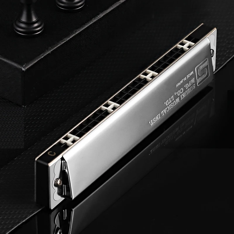 SUZUKI SU-21 Humming Tremolo Harmonica Key of C 21 Holes Polyphonic Mouth Organ For Adults, Professionals and Students - Image 3