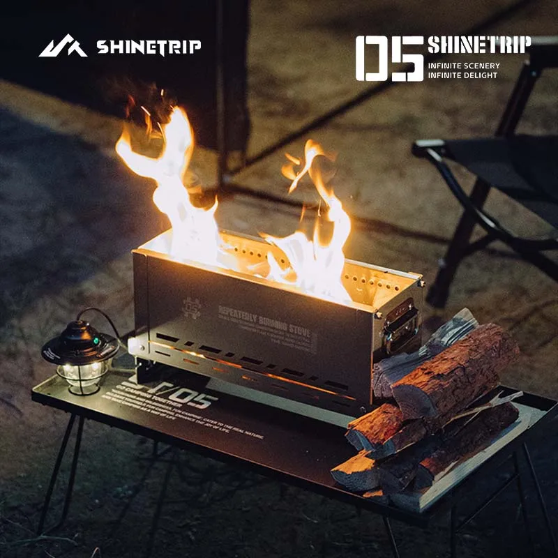 ShineTrip Outdoor Portable Cookware Stainless Steel Outdoor Camping IGT Semi-Unit Secondary Burning Incinerator Collapsible - Image 3
