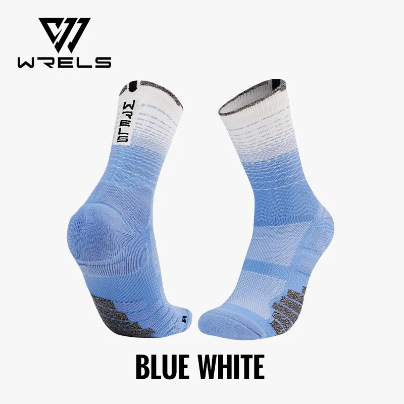 WRELS Socks Athletic Cushion Moisture Wicking Sports Socks Thickening Towel Bottom Sweat Absorbing Shock-absorbing Running Socks - Image 8