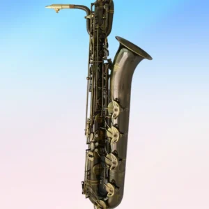 Antique Pro. Baritone Saxophone Eb Sax Free Metal Mouth Engraving Bell
