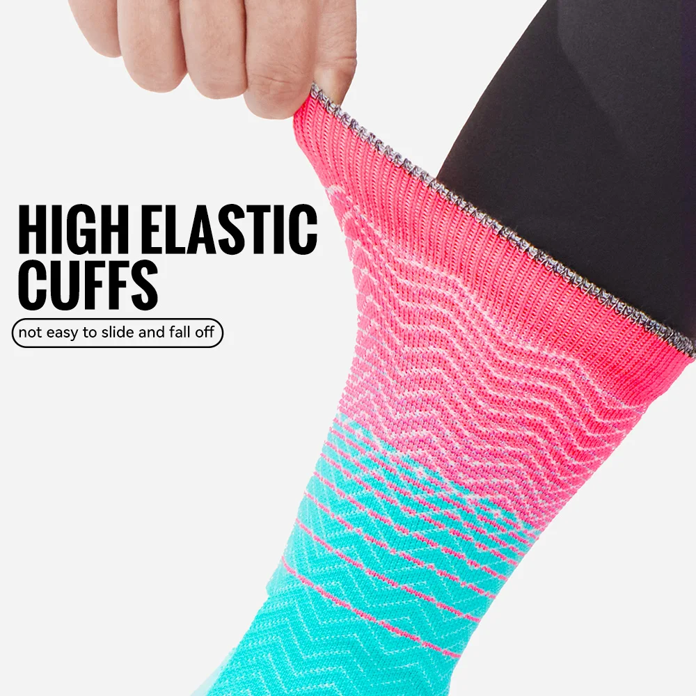 WRELS Socks Athletic Cushion Moisture Wicking Sports Socks Thickening Towel Bottom Sweat Absorbing Shock-absorbing Running Socks - Image 5