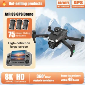 For Xiaomi A1R 3S Drone GPS 8K Professional 8K HD Camera 5G WIFI Brushless Foldable Quadcopter Obstacle Avoidance Dron Gifts UAV
