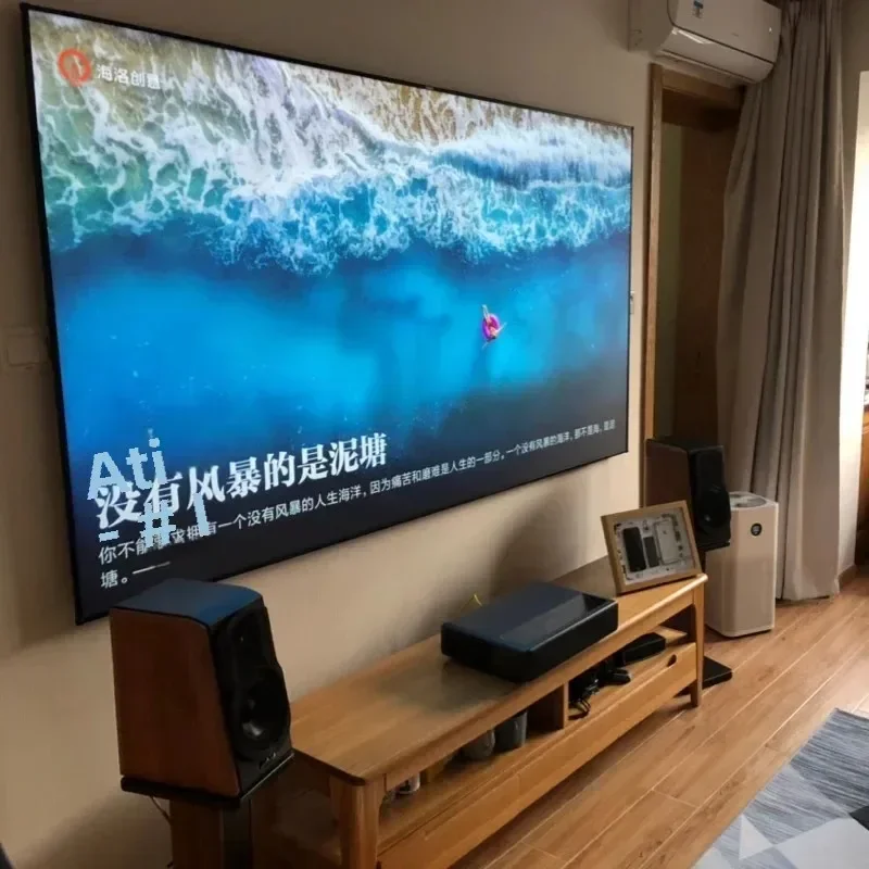 2025 HOT ALR PET Crystal Fixed Frame Projection Screen CLR UST Ambient Light Reject for Ultra Short Throw Projector 130 Inch Max - Image 4